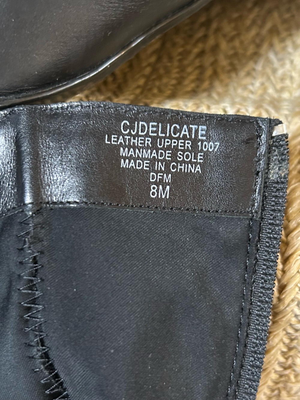 Joan & David Black Leather Mid-Calf Ankle Boots with Side Zip - Picture 4 of 4